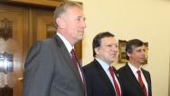 Snídaně předsedy vlády M. Topolánka a předsedy EK J. Barrosa / Prime Minister Topolánek met José Barroso over the breakfast