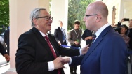 EC President J.-C. Juncker’s programme during the Prague DESCOP conference also included a visit to the Kramář Villa, June 9 2017.