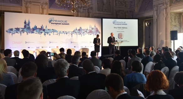 Prime Minister Bohuslav Sobotka took part in the Prague European Summit on 13 June 2017.