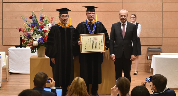 Prime Minister Bohuslav Sobotka accepted the honorary degree of Dr.h.c., 28 June 2017.