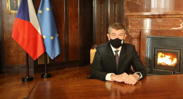 Novoroční projev předsedy vlády z Kramářovy vily.