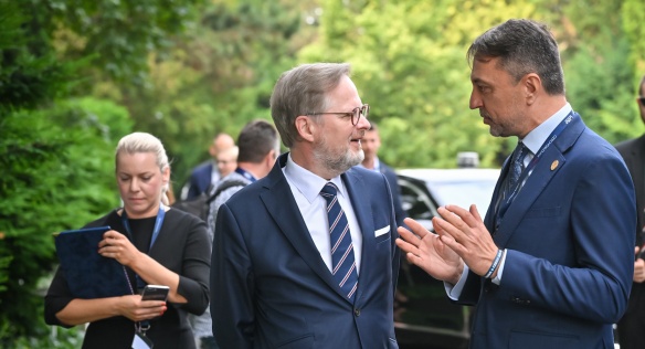 Premiér Fiala v projevu zdůraznil, že bezpečnost našeho státu záleží na každém z nás, 20. června 2023.