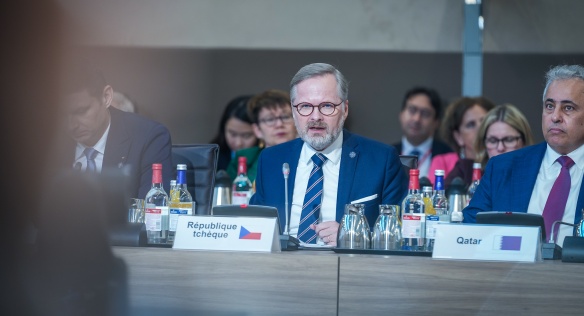 In a speech at the conference on Ukraine's resistance in Paris, Prime Minister Petr Fiala emphasized the need to continue to support Ukraine in all directions, 13 December 2022.