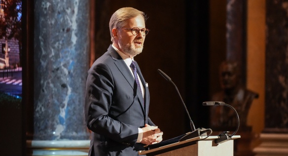 Ve svém projevu předseda vlády Fiala zdůraznil význam, který má Národní muzeum, 14. června 2023.