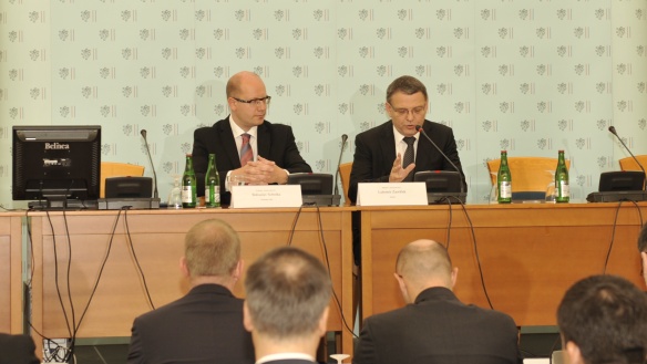 The Prime Minister Bohuslav Sobotka and Minister of Foreign Affairs Lubomir Zaorálek initiated Annual meeting of Ambassadors of the Czech Republic, on the 25th of August, 2014, source: mzv.cz