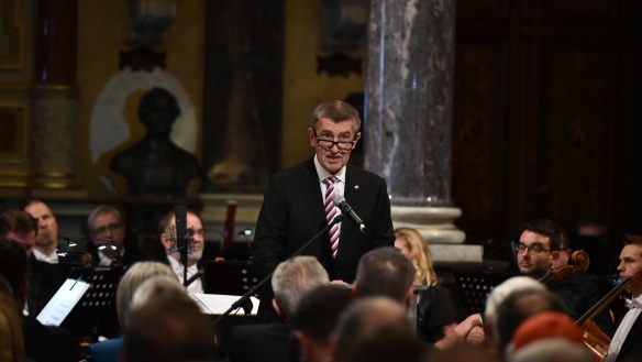 Andrej Babiš at at the gala opening of the National Museum in Prague at 27 october 2018.