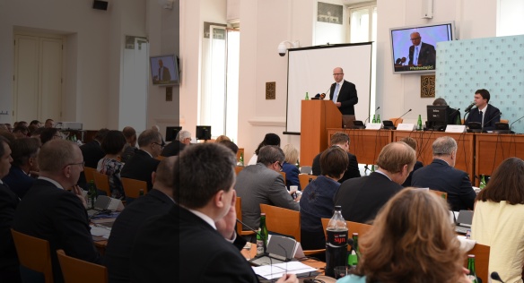 Prime Minister Bohuslav Sobotka spoke at a meeting of heads of Czech missions abroad, 24 August 2015. Source: M. Trnková. 