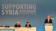 Prime Minister Bohuslav Sobotka attends the International Donors' Conference Supporting Syria and the Region, on February 4, 2016.