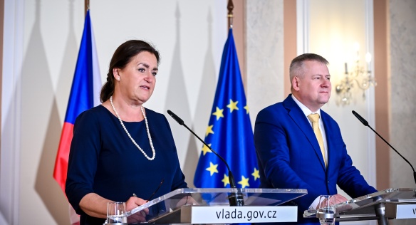 Ministryně pro vědu, výzkum a inovace Helena Langšádlová shrnula výsledky jednání Rady pro výzkum, vývoj a inovace, 12. dubna 2024.