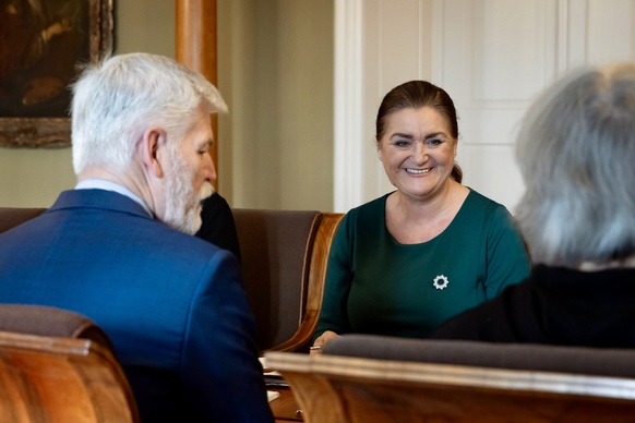 Ministryně Helena Langšádlová na jednání s prezidentem Petrem Pavlem, foto: KPR, Zuzana Bönisch