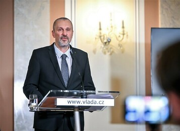 Ministr pro legislativu a předseda LRV Michal Šalomoun na TK po jednání vlády, 6. 3. 2024