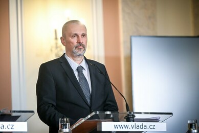 Ministr pro legislativu a předseda LRV Michal Šalomoun na TK po jednání vlády, 6. 3. 2024