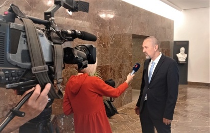Ministr Michal Šalomoun na tiskové konferenci v Poslanecké sněmovně, 12. 7. 2022