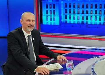 Ministr pro legislativu a předseda LRV Michal Šalomoun ve studiu Prima CNN