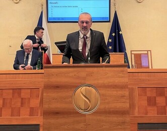 Ministr pro legislativu a předseda LRV Michal Šalomoun v Senátu, 22. 8. 2024