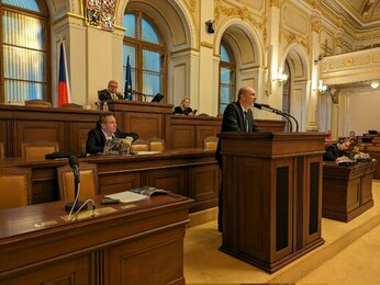 Ministr pro legislativu a předseda LRV Michal Šalomoun v Poslanecké sněmovně, 9. 5. 2024