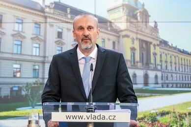 Ministr pro legislativu a předseda LRV Michal Šalomoun na TK po jednání vlády 26. 7. 2023