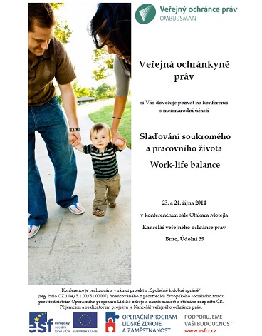 Pozvánka na konferenci Slaďování soukromého a pracovního života/Work-life balance