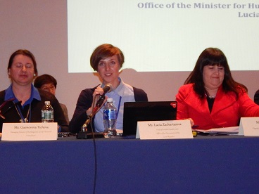 59. zasedání Komise OSN pro postavení žen - Lucia Zachariášová při vystoupení