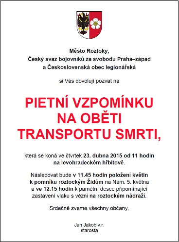 20150423_Pietní vzpomínka na transport smrti - Roztoky u Prahy - pozvánka
