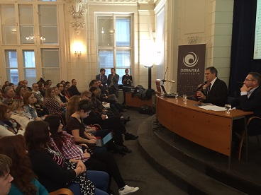 Min. Dienstbier debatuje o uprchlické krizi na univerzitě v Ostravě