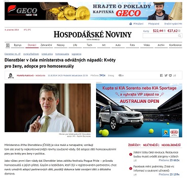 Hospodářské noviny - Dienstbier v čele ministerstva odvážných nápadů: