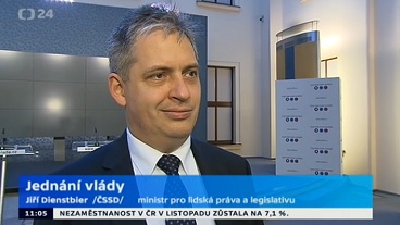 Ministr Dienstbier - v ČT 24
