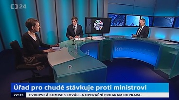 Ministr Dienstbier v pořadu Události, komentáře na ČT24