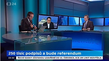 Ministr Dienstbier v pořadu Události, komentáře na ČT24