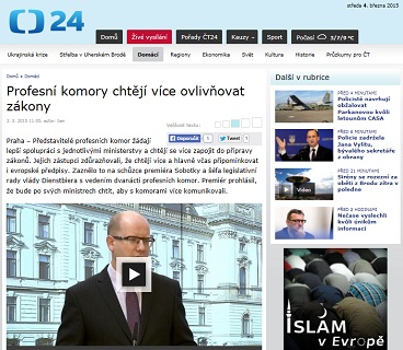 ČT 24: Profesní komory