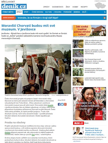 Břeclavský deník: Moravští Chorvati budou mít muzeum