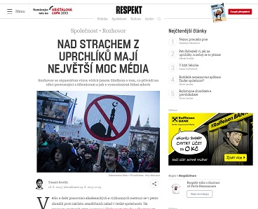 Respekt: Nad strachem z uprchlíků mají největší moc média