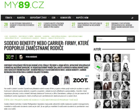 my89.cz: Sodexo Benefity nebo Carrier: firmy, které podporují zaměstnané rodiče