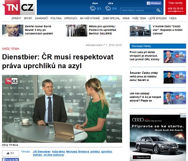 Ministr Jiří Dienstbier v pořadu Vaše téna na TV NOVA