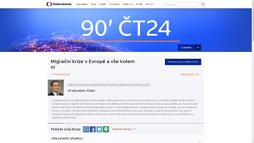 Ministr Dienstbier dnes hostem pořadu "Devadesátka" na ČT24