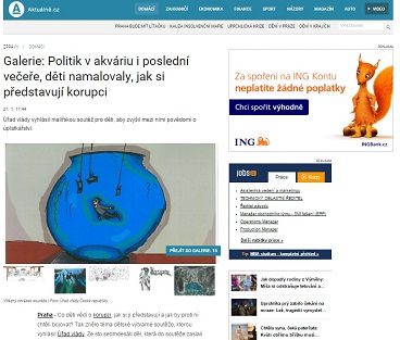 Aktuálně.cz: Politik v akváriu i poslední večeře, děti namalovaly, jak si představují korupci