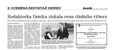 Olomoucký deník - předávání cen VVZPO 2014
