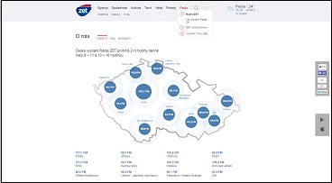 Rádio ZET - mapa pokrytí