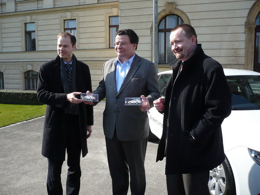 Předání vozů Škoda SUperb Greenline, 31.3.2009