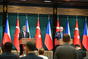 Tisková konference tureckého prezidenta Recepa Tayyipa Erdoğana a českého premiéra Andreje Babiše, 3. září 2019.