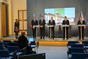 Na tiskové konference po jednání vlády bylo tentokrát početné zastoupení ministrů, 3. února 2020.