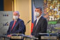 Andrej Babiš a Roman Prymula na tiskové konferenci, 27. října 2020.