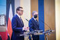 Polský premiér popsal výsledky rozhovorů na tiskové konferenci, 3. února 2022.