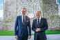 Společné foto obou státníků před německým kancléřstvím, 5. května 2022.