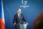 Premiér Petr Fiala shrnul závěry jednání, 5. května 2022.