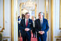 Austrian President Alexander Van der Bellen welcomed the Czech Prime Minister in the Hofburg imperial residence, 4 December 2023.