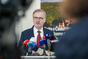Prime Minister Petr Fiala at a briefing with journalists before his departure for an official visit to India, 9 January 2024.