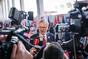 Prime Minister Petro Fiala at a briefing with journalists after a meeting with the Indian Prime Minister, 10 January 2024.