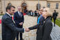 French President Emmanuel Macron greets Defence Minister Jana Černochová, 5 March 2024.