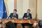 Czech Prime Minister Petr Fiala and French President Emmanuel Macron signed an action plan for a strategic partnership between the two countries, 5 March 2024.